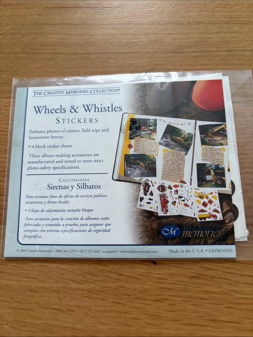 The Creative Memories Wheels & Whistles Stickers